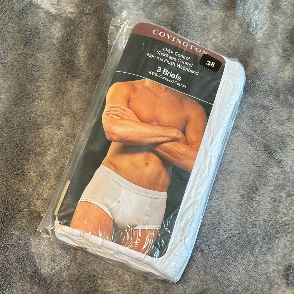 Covington White Briefs Classic Style size 38 new